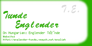 tunde englender business card